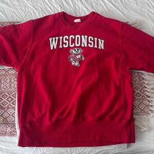 Red Wisconsin Champion Sweatshirt